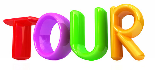 Image showing 3d colorful text 