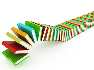 Image showing colorful real books