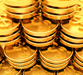 Image showing Gold dollar coins