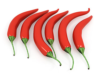 Image showing red hot chili peppers