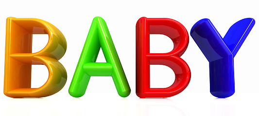 Image showing 3d colorful text 