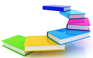 Image showing colorful real books