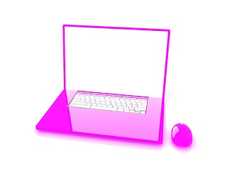 Image showing Pink laptop