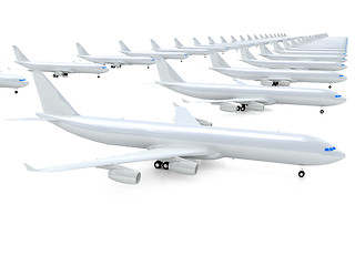 Image showing White airplanes