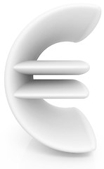 Image showing 3d illustration of text 'euro'