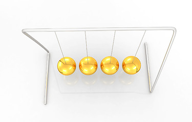 Image showing Gold Ball 3d render