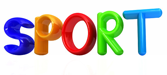 Image showing 3d colorful text 