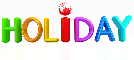 Image showing 3d colorful text 