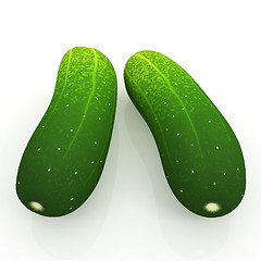 Image showing fresh cucumbers