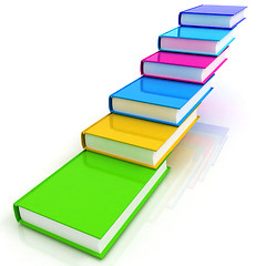 Image showing colorful real books