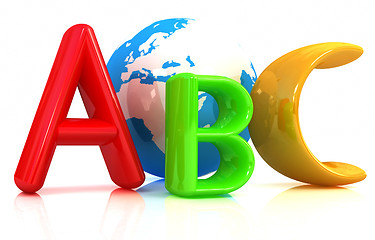 Image showing abc text and earth