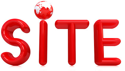 Image showing 3d illustration text 'site'