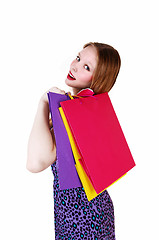 Image showing Girl with shopping bag's.