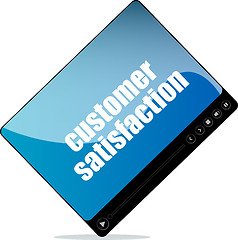 Image showing Video player for web with customer satisfaction word