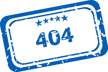 Image showing 404 error Rubber Stamp over a white background