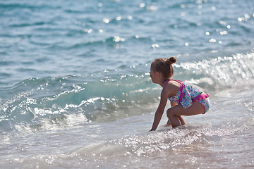 Image showing Little girl at the beach