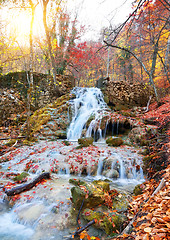 Image showing Mountain river in autumn