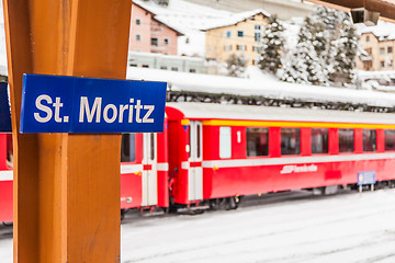 Image showing St. Moritz Train Station