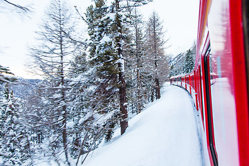 Image showing Train in the snow