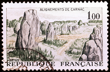 Image showing Carnac Stones Stamp