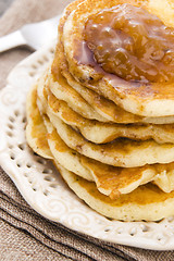 Image showing Pancakes with syrup