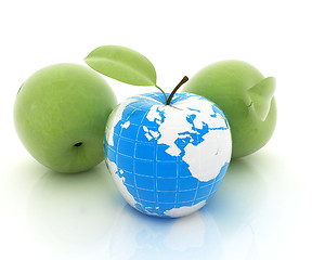 Image showing Apple earth and apples 