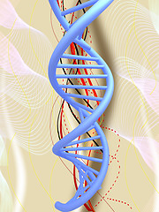 Image showing DNA structure model background 