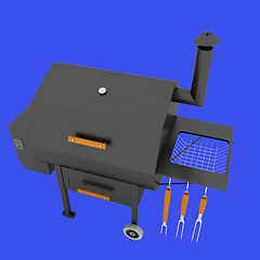 Image showing oven barbecue grill