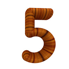 Image showing Wooden number 