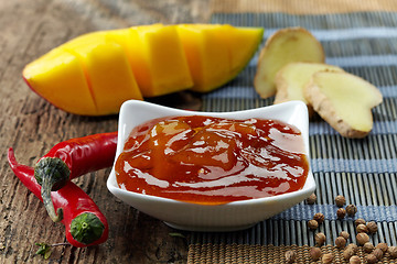 Image showing Bowl of Mango Chutney