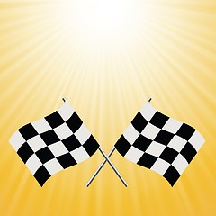 Image showing checkered flags