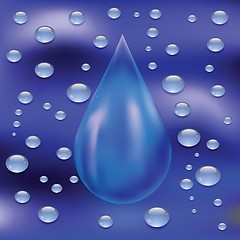 Image showing blue drop