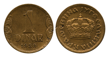 Image showing one dinar, Yugoslavia, 1938