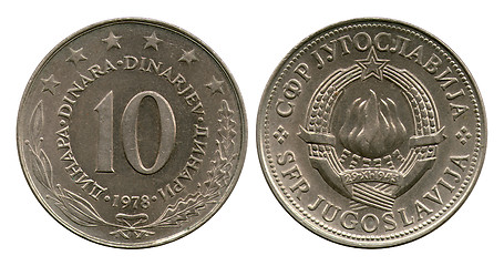 Image showing ten dinar, SFR Yugoslavia, 1978