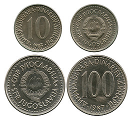 Image showing ten and one hundred dinar, SFR Yugoslavia, 1983-1987