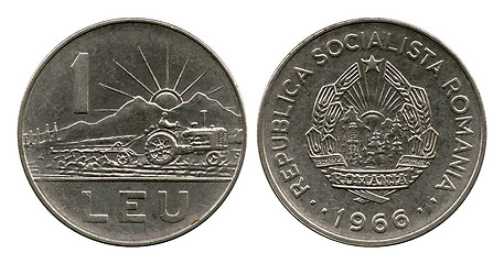 Image showing one leu, Socialist Republic Romania, 1966