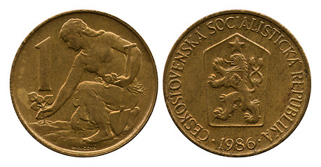 Image showing one krona, Czechoslovakian Socialist Republic, 1986