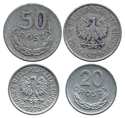 Image showing twenty and fifty groshy, Polish Public Republic, 1973-1976