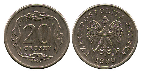 Image showing twenty groshes, Poland, 1990