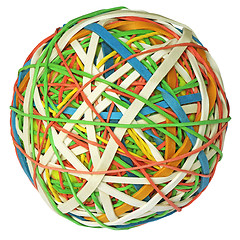 Image showing Rubber band ball