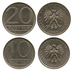 Image showing twenty and ten zlotych, Poland, 1984-1988