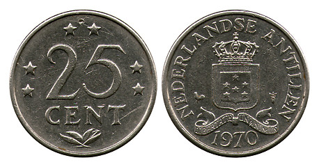 Image showing twenty five cents, Netherlands Antilles, 1970