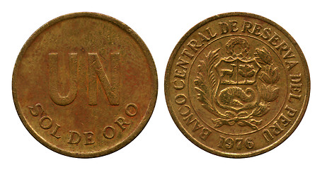 Image showing one sol de oro, Peru, 1976