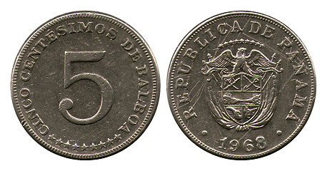 Image showing five centesimos, Panama, 1968