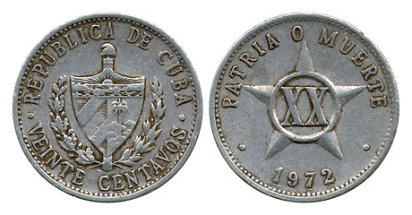 Image showing twenty centavos, Cuba, 1972