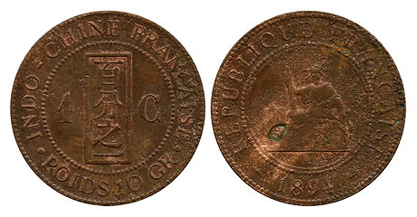 Image showing one cent, French Indo-China, 1894