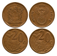 Image showing twenty cents, South Africa, 1996, 2003