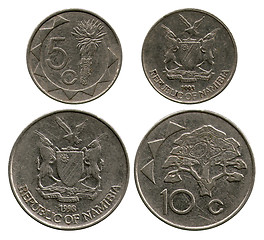 Image showing five cents and dime, Namibia, 1993-1998