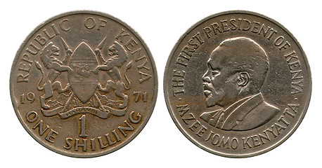 Image showing one shilling, Kenya, 1971