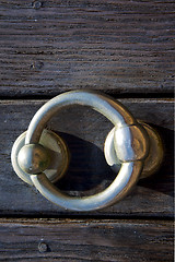 Image showing knocker lanzarote   wood in the brown spain